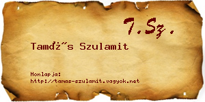 Tamás Szulamit névjegykártya